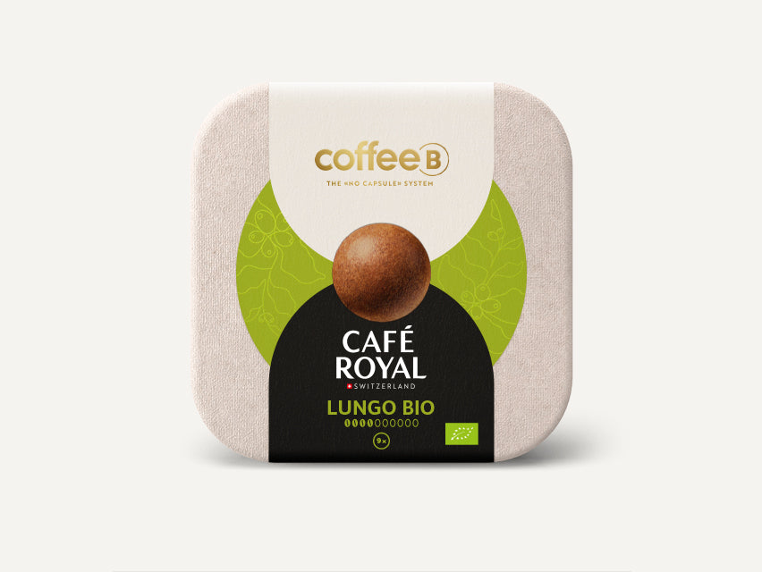 Neun Lungo Bio Coffee Balls von CoffeeB.